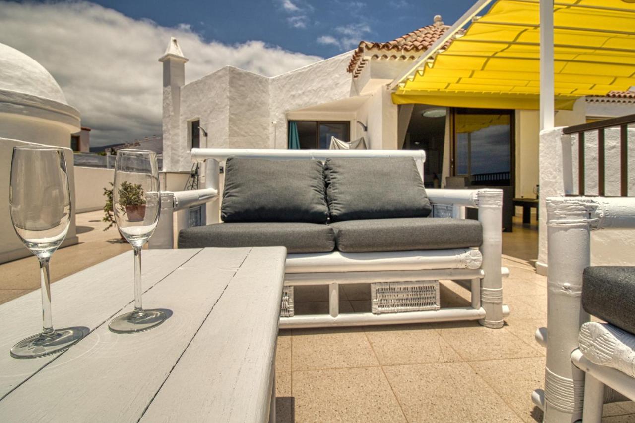 Penthouse Sea View Jacuzzy Terrace & Pool Apartment Playa Fanabe Exterior photo
