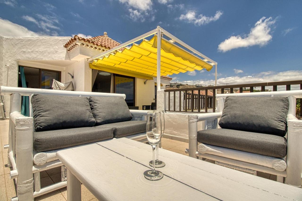 Penthouse Sea View Jacuzzy Terrace & Pool Apartment Playa Fanabe Exterior photo