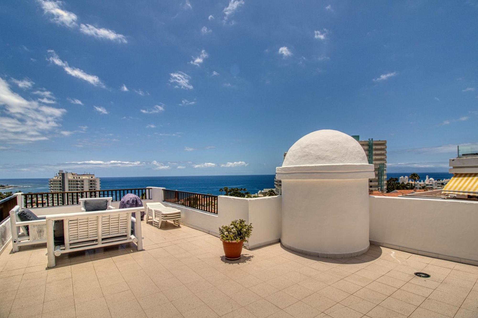 Penthouse Sea View Jacuzzy Terrace & Pool Apartment Playa Fanabe Exterior photo