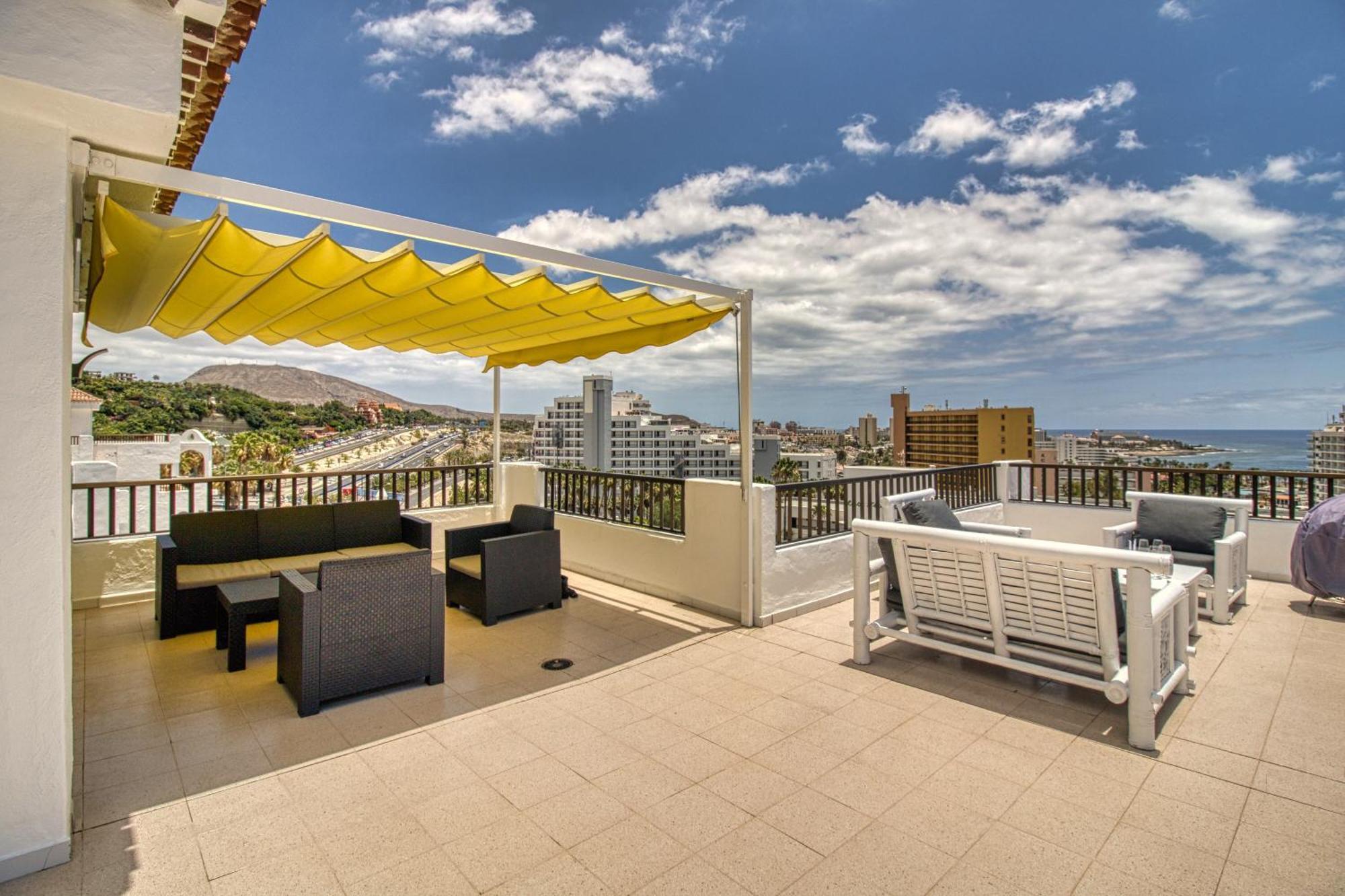 Penthouse Sea View Jacuzzy Terrace & Pool Apartment Playa Fanabe Exterior photo