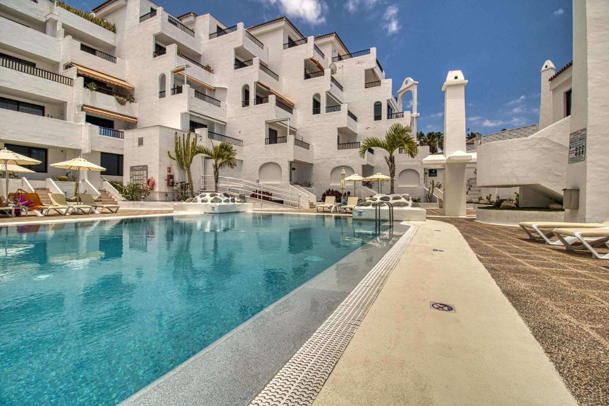Penthouse Sea View Jacuzzy Terrace & Pool Apartment Playa Fanabe Exterior photo
