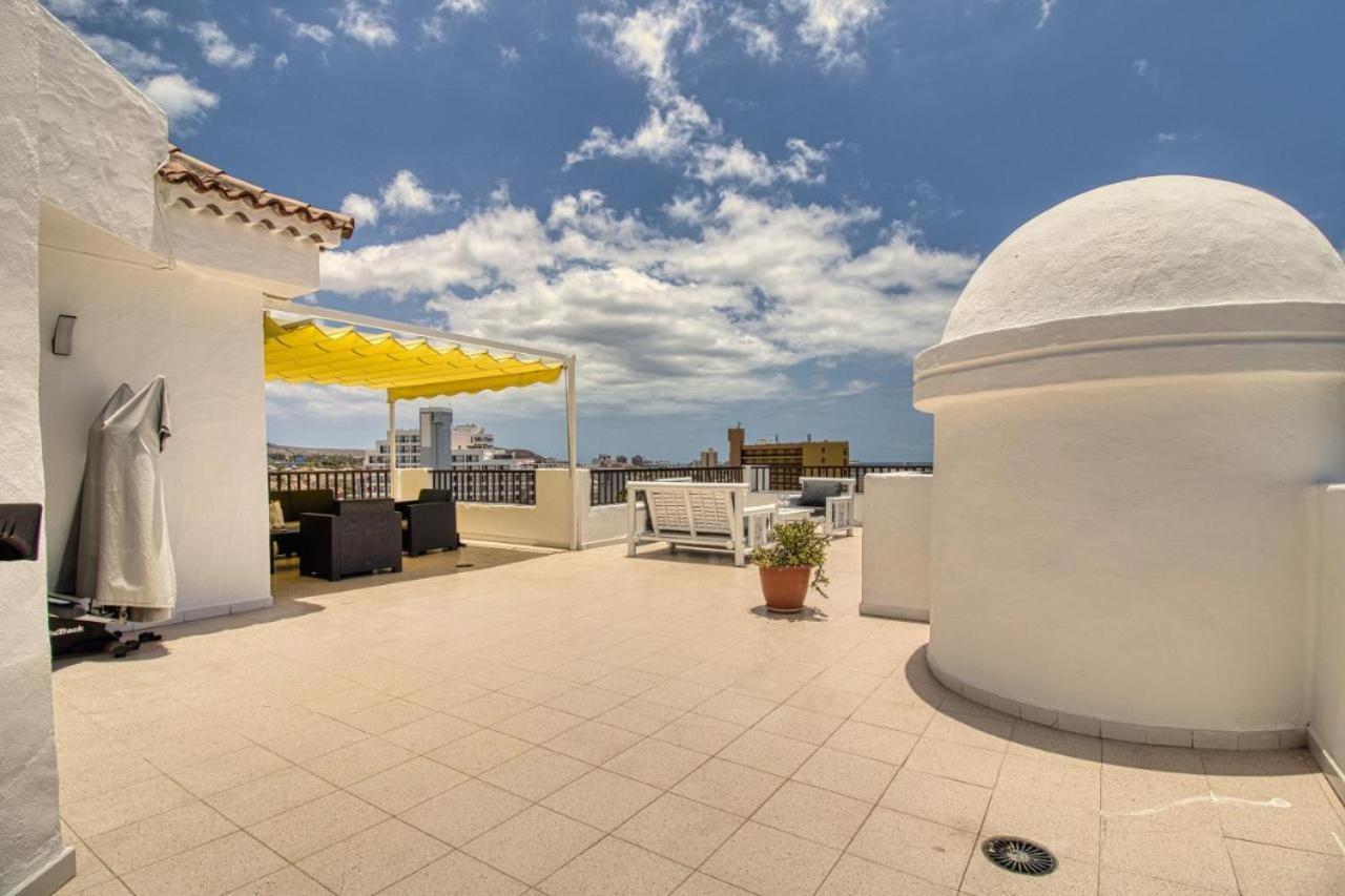 Penthouse Sea View Jacuzzy Terrace & Pool Apartment Playa Fanabe Exterior photo