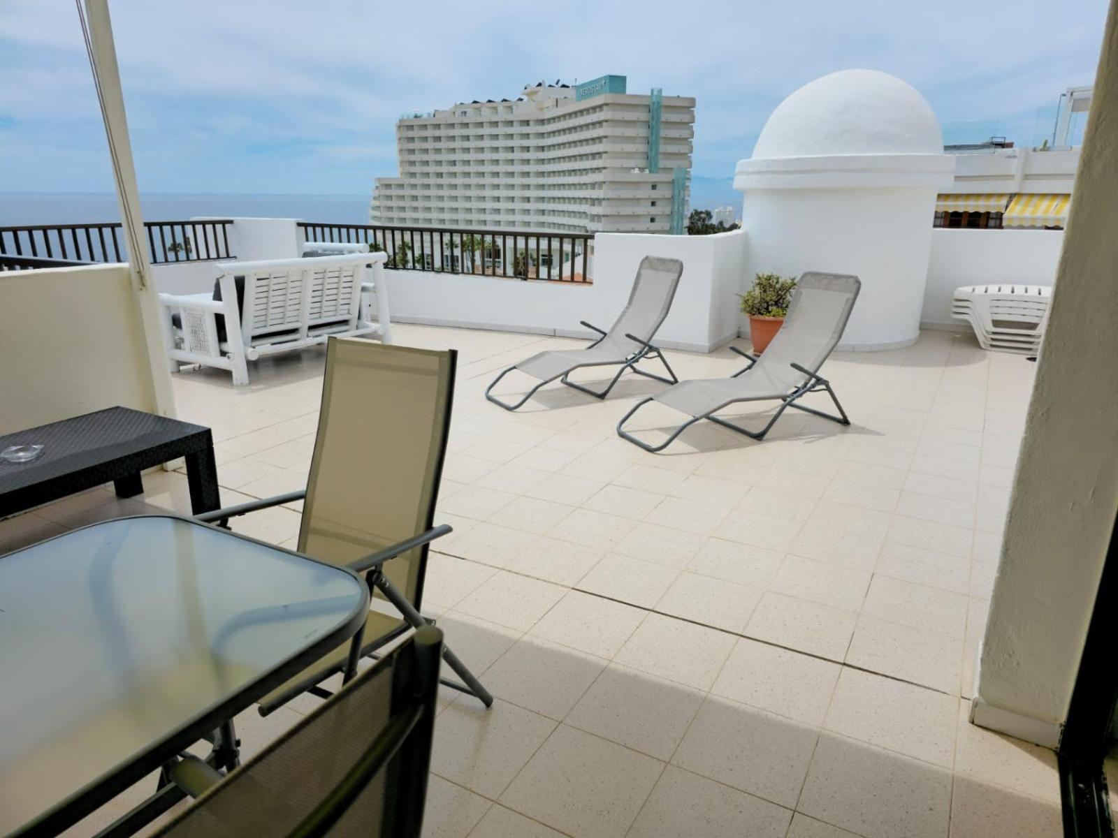 Penthouse Sea View Jacuzzy Terrace & Pool Apartment Playa Fanabe Exterior photo