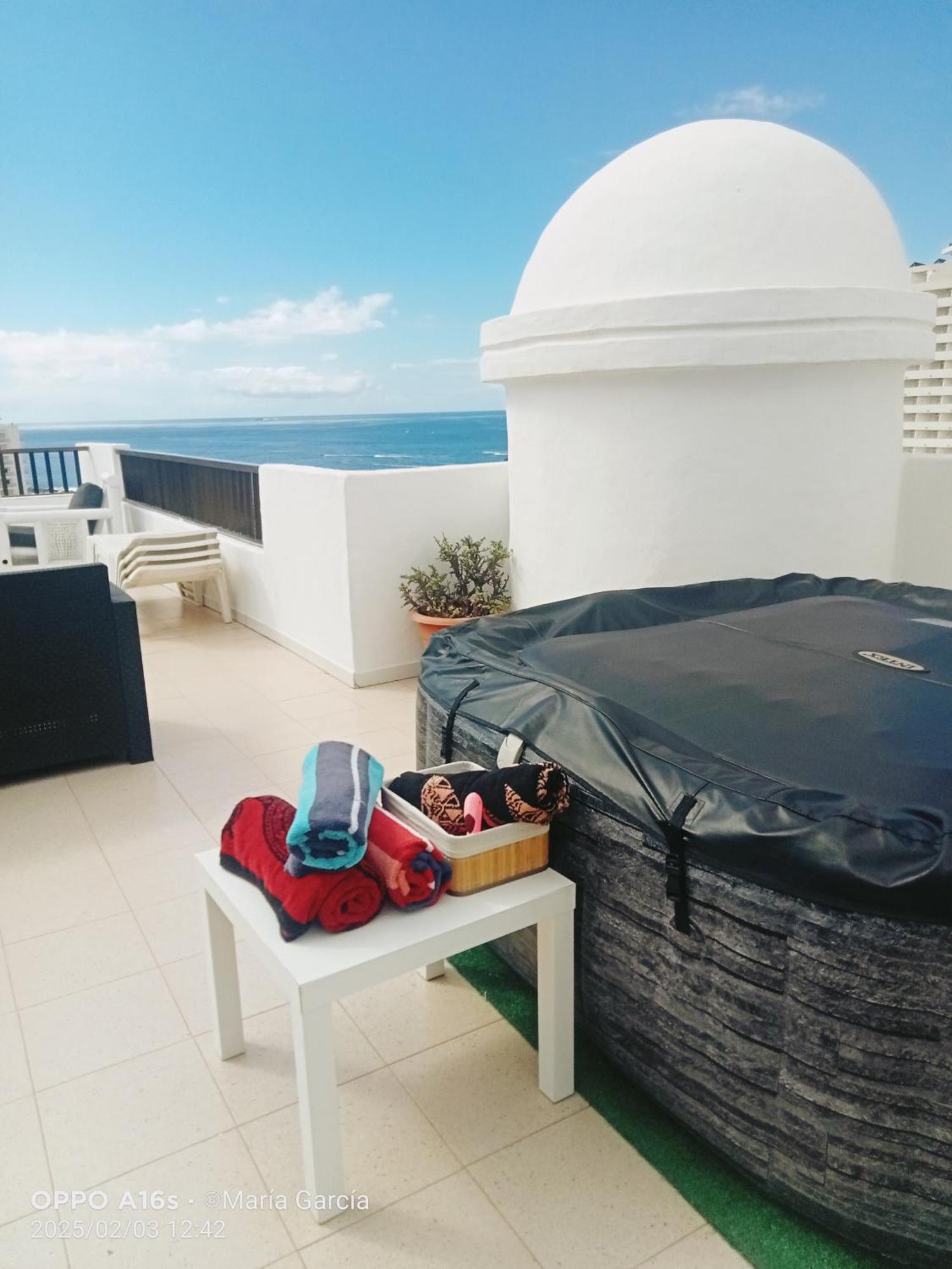 Penthouse Sea View Jacuzzy Terrace & Pool Apartment Playa Fanabe Exterior photo